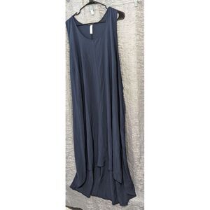 Stylus NWT Plus 3X Women's Navy Blue Long‎ Maxi Style Dress Sleeveless